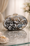 LadyShelf Exclusive – Luxury Crystal Floral Evening Clutch Bag