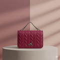 Stylish Maroon Chain Bag for Women – Luxury Quilted Shoulder Handbag